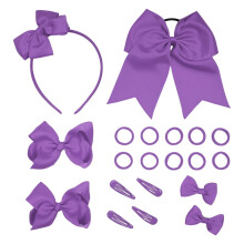 Conjunto de accesorios para el cabello para niñas pequeñas y adolescentes: conjunto de lazos para el cabello con pinzas, diademas y gomas para el