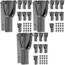 24Pcs DIY Black Metal D Rings for Bag Purse Handbag Craft Supplies