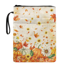 1 tas met waterdichte klassieke boekenhouder, wasbaar, voor lezers, beschermhoes, pompoen