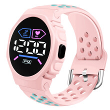 M1Digital Horloge, waterdicht, modieus, met groot digitaal LED-scherm, rond, sportief, elektronisch horloge voor dagelijks gebruik.