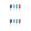 8Pcs Useful Hair Dye Comb Assorted Colors Durable Salon Tool 1