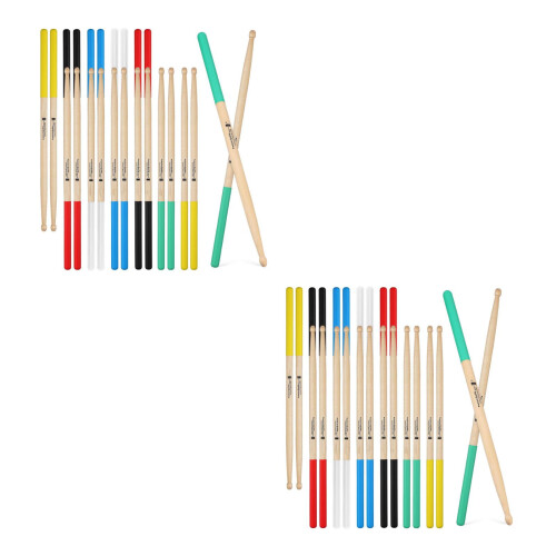 24Paren Drumsticks Set Vaatbaar Antislip Multi-Kleur