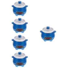 5St Mini Rijstkoker Metaal Blauw Voor Miniatuur Keukendecor