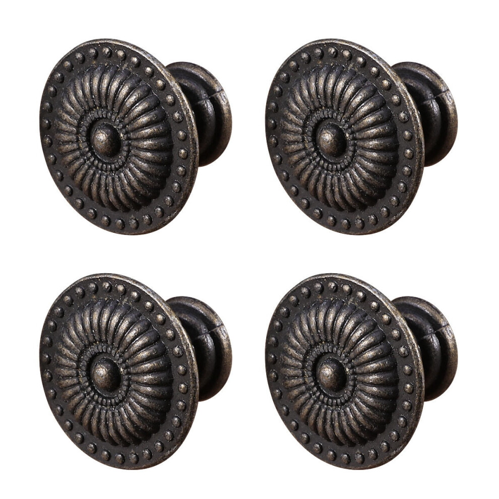 4Pcs Vintage Furniture Handles For Wardrobes Dresser Hardware Black Knob 9193271097693