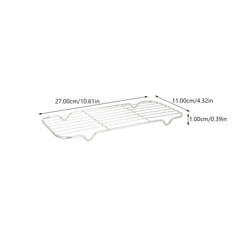 2Pièces Grille Friture Acier Sûr Four Réutilisable Argenté 1