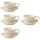 4Sets White Ceramic Water Cup Handle Coffee Mug Home Accessory 1
