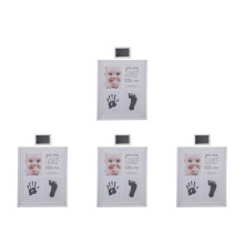 4Sets Infant Footprint and Handprint Kit White Inkpad Baby Keepsake