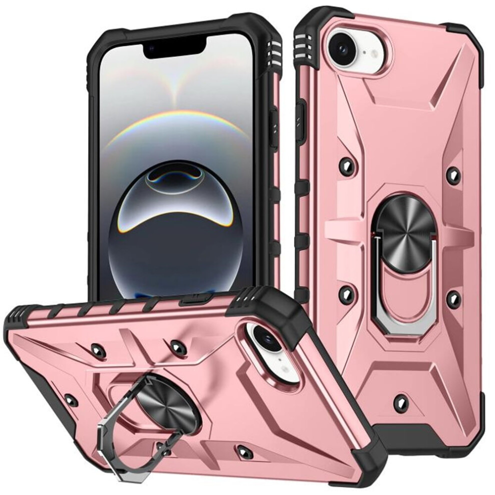 Military-Grade Shockproof Magnetic Stand Case For Iphone 16E Â Pink 9327961741447
