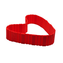 Moules carrés en silicone ajustables pour la décoration de gâteaux au chocolat, outils de pâtisserie, couleur rouge