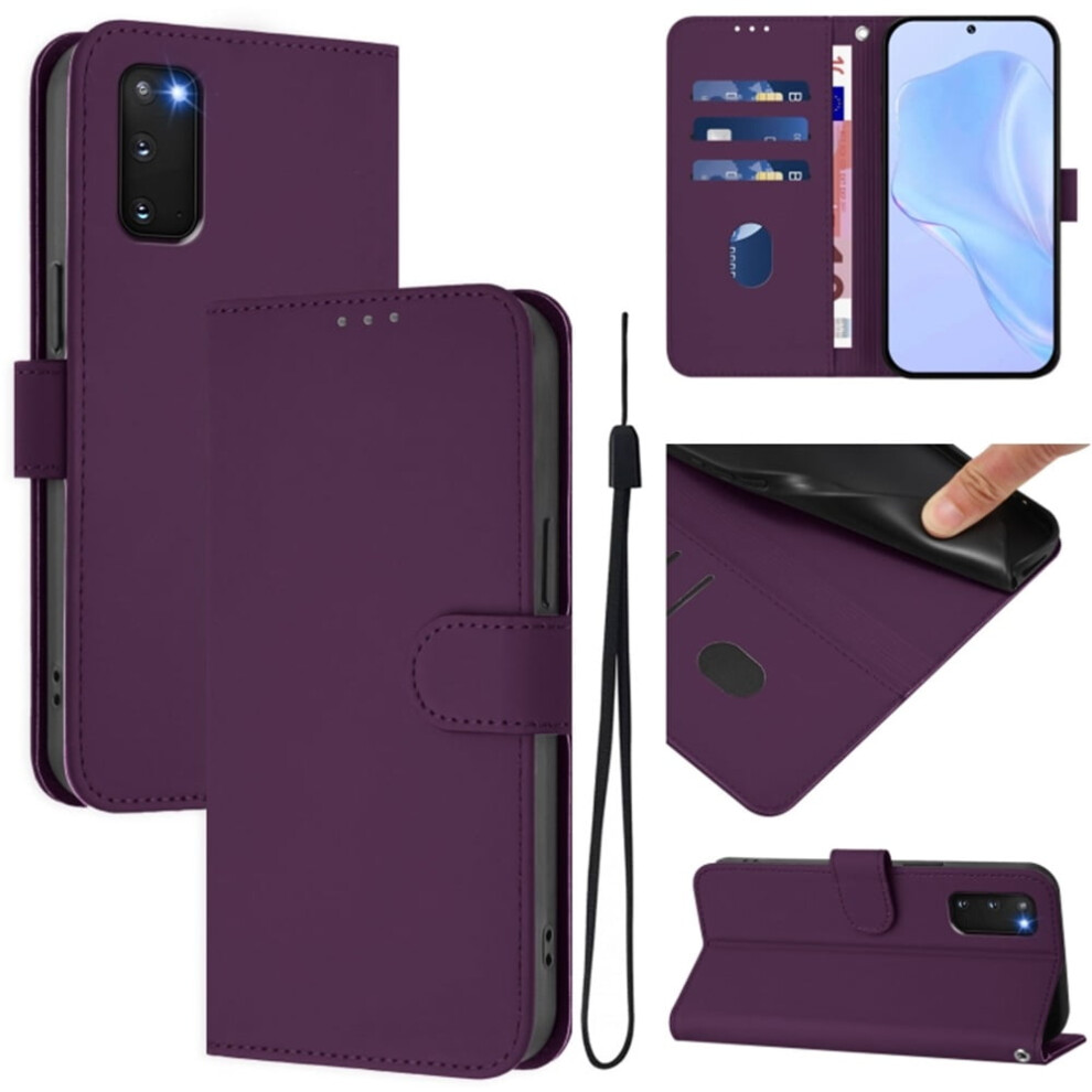 Wallet Case Compatible With Samsung Galaxy S20 Fe 5G Â Pu Leather Magnetic Flip Folio, 3-Card Slot & Wrist Strap, Violet 9353595652620