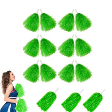 Green Cheerleading Pompoms, 15 pcs – for Homecoming, Sports Teams, Dancing Parties & Spirit Events