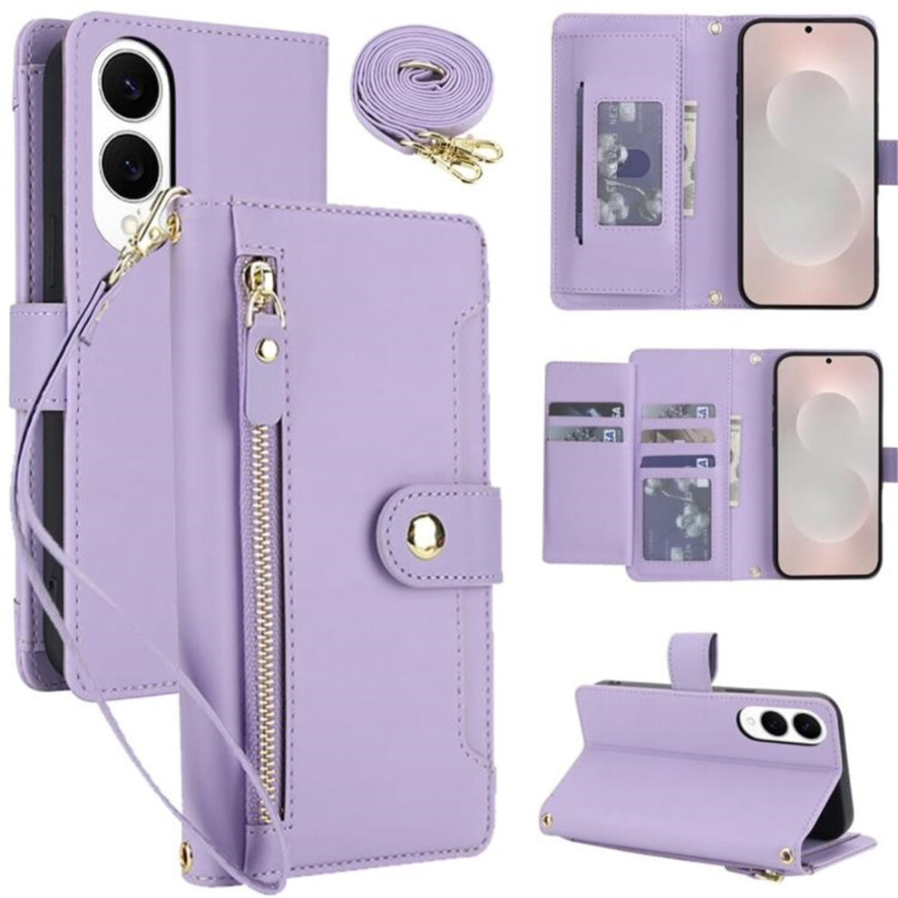 Samsung Galaxy S25 Edge 5G Wallet Case 6.7 Inch Purple 975221401304