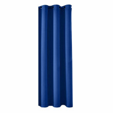 39x78 Inch Polyester Curtain Panel Pair - Thermal Insulated Round Grommet Window Drapes for Bedroom, Stacking Design (Blue)