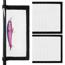 Fishing Lure Wraps – 5/10 Pack, Clear PVC Hook Covers for Safe Bait Storage, Compatible with Sharp Hooks