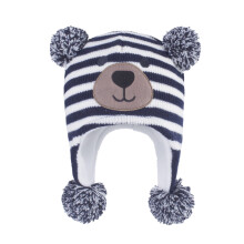 Toddler Kids Infant Winter Hat,Earflap Knit Warm Cap Fleece Lined Beanie for Baby Boys Girls Navy