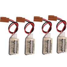 4PCS 3V Batteries for SANYO CR14250SE Battery 1747-BA Backup Power Supply with Brown Plug
