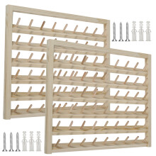 Wooden Thread Holder Rack (48/54 Spool), Wall-Mounted, Compatible with Sewing & Embroidery Threads
