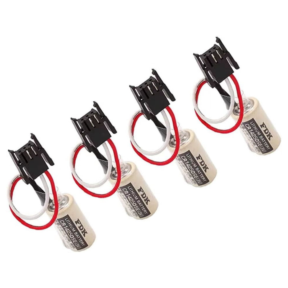 4Pcs Fdk Cr14250se 1/2Aa 3V Plc Battery 1747-Ba 1800Mah Backup Supply W/Plug 9353595656307