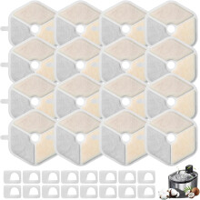16-Pack Replacement Filters & Sponges for Smartoo 152oz/4.5L Cat Water Fountain, Compatible with PTM-643