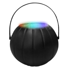 Grand chaudron en plastique pour décorations d'Halloween avec trépied et lumières LED, bol à bonbons d'Halloween polyvalent avec anse en chaîne