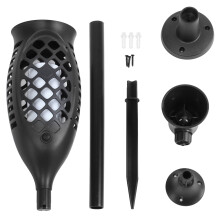 Nature's Glow, Outdoor Decorative Solar Lighting, Solar-Powered Landscape Decoration, Waterproof Solar Torch Lights with Unique Shape & Adjustable