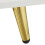 White Bedside Table with Gold Legs, 2 Drawers 5
