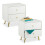 White Bedside Table with Gold Legs, 2 Drawers 7