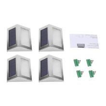 Waterproof Solar Deck Lights, Pathway Garden Illumination, Solar-Powered Outdoor Deck Lighting For Pool Areas And More (4PCS)