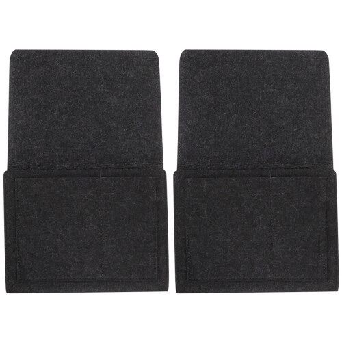 2Pcs Premium Felt Bedside Storage Organizer Hanging Bag