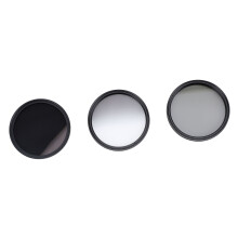 3-in-1 Camera Filter Kit ND8 CPL GND Set 62mm Aluminum Glass