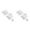 2Sets Roller Blind Vervangingskit Met ABS En Aluminium, Wit, 1