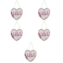 5St Luxe Valentijns Hanging Sign Roze Hartvormige Decor