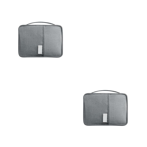 2St Grijze Document Organizer Reis Wallet Paspoort Waterdicht