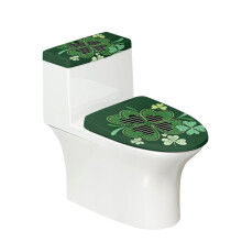 Juego de fundas para asiento de inodoro Clover Design y protector universal para asiento de inodoro para baño y hogar, poliéster, antideslizante.
