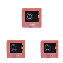 Metal Safe Money Bank with Combination Lock 3 pcs