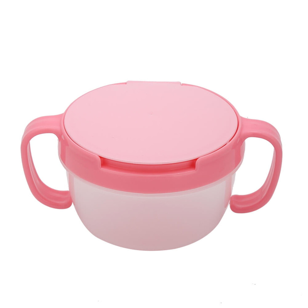 Spill-Proof Snack Bowl Dual Handle BPA-Free Melon Red