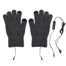1 Paar elektrische Handschuhe mit USB-Heizung, gestrickte Winterhandschuhe mit vollständiger Fingerbeheizung für den täglichen Gebrauch