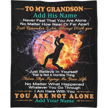 Personalisierte Namensdecke für Enkelkinder von Oma/Opa – Weiche, leichte Decke mit Basketballmotiv (127 x 152 cm), Geburtstagsgeschenk, passend