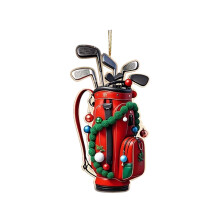 Decorazione da golf personalizzata – Regalo in legno con nome personalizzato per gli amanti del golf, compatibile con decorazioni per albero di