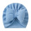 Baby knitted hairbands solid color bow flower sky blue 1