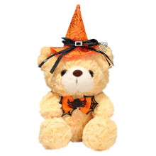 TERGAYEE Oso de peluche de Halloween, suave muñeco con sombrero – Compatible con regalos de Navidad y Halloween para niños