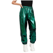 Girls Metallic Holographic Jogger Pants Green 3-4 Years