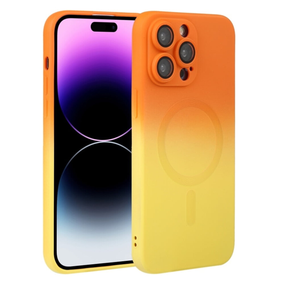 Tpu Magsafe Case With Lens Film For Iphone 15 Pro Max Orange 9329345679414
