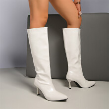 Botas altas hasta la rodilla para mujer Willtoo, impermeables, con tacón bajo y ancho especial.