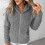Γυναικείο τζάκετ με επένδυση Sherpa Fleece και κουκούλα – Ζεστό, oversized, με τσέπες, 1