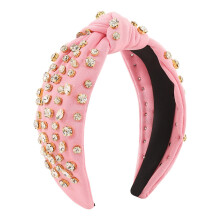 Strassbesetztes Haarband mit Knoten für Damen – Glitzerndes Haaraccessoire, Rot, Einheitsgröße