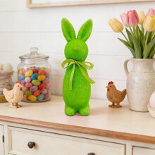 Sruoe Osterhasenfiguren aus Kunstharz, Tischdekoration, Frühlingsdeko im Landhausstil – Passend zur Osterdekoration