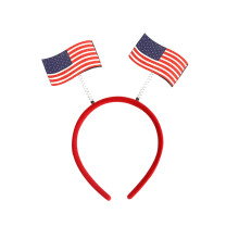 Patriottische glitterhoofdbanden voor dames met draaiende ster voor 4 juli - Rood, wit, blauw - Haaraccessoires en feestdecoraties voor