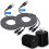 Kit com 2 cabos USB-C e carregador de parede 2 em 1, 1,2 m, carregamento rápido, compatível com iPhone e Android. 1