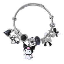 Kuromi charm bracelet for women and girls, 2.17 inch